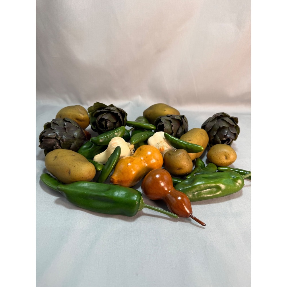 Realistic Plastic Vegetable Replica 30 Pc Set Kitchen Staging Photography Prop